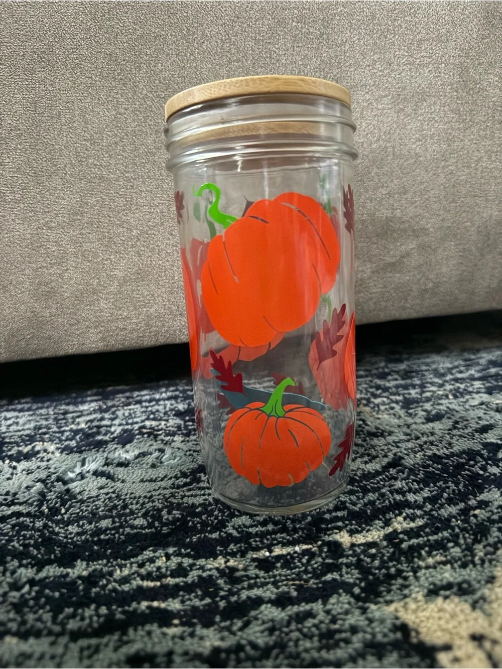 Halloween Pumpkin Travel Tumbler - Orange Pumpkin Design